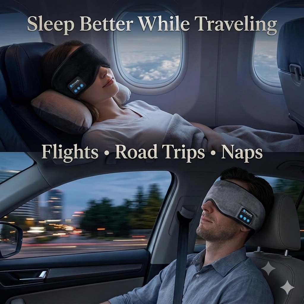 DreamBand Pro™ Bluetooth Sleep Mask | Blackout Eye Cover + Wireless Headphones for Deep Sleep